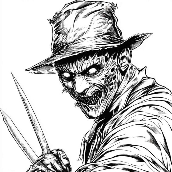Freddy Krueger para colorir 46 Freddy Krueger para colorir 46