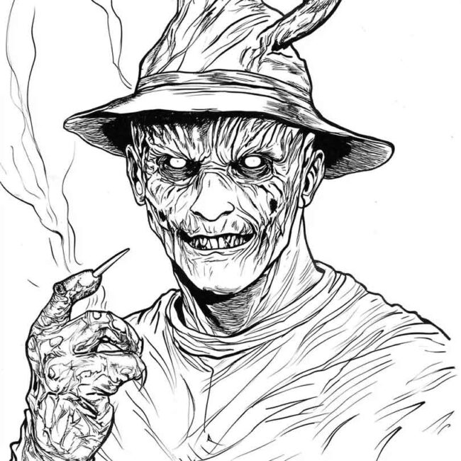 Freddy Krueger para colorir 42 Freddy Krueger para colorir 42