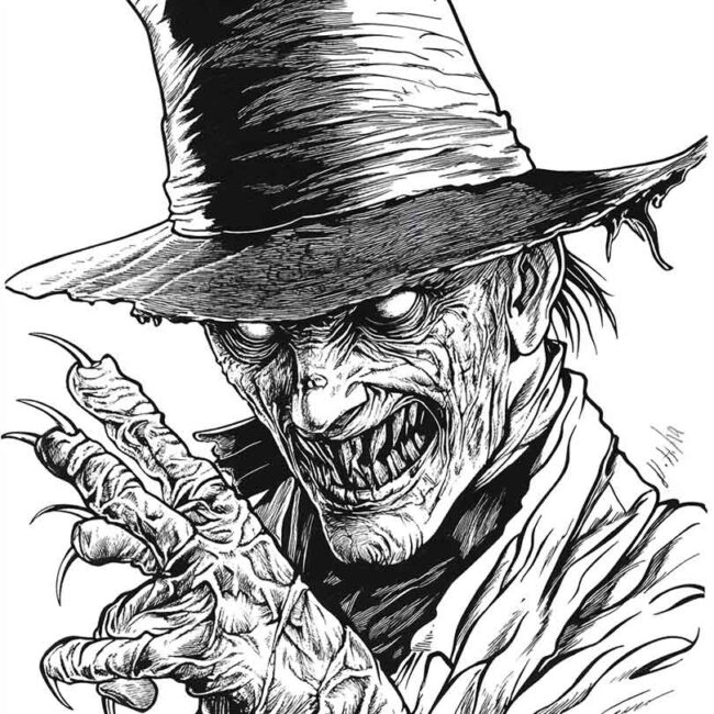 Freddy Krueger para colorir 45 Freddy Krueger para colorir 45