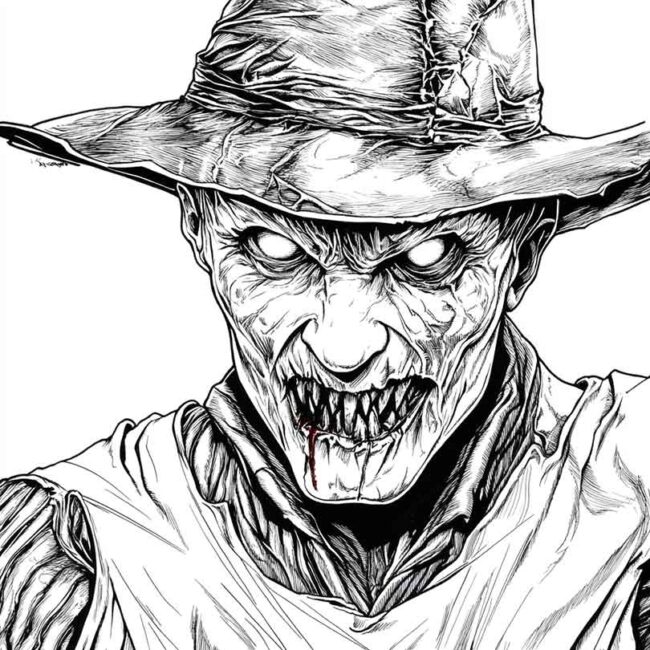 Freddy Krueger para colorir 4 Freddy Krueger para colorir 4