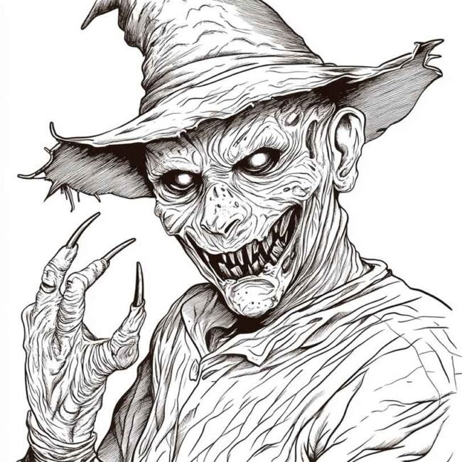 Freddy Krueger para colorir 40 Freddy Krueger para colorir 40