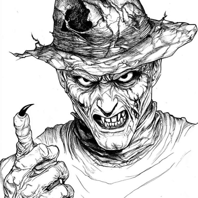 Freddy Krueger para colorir 44 Freddy Krueger para colorir 44