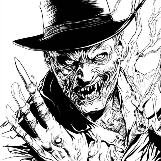 Freddy Krueger para colorir 31 Freddy Krueger para colorir 31
