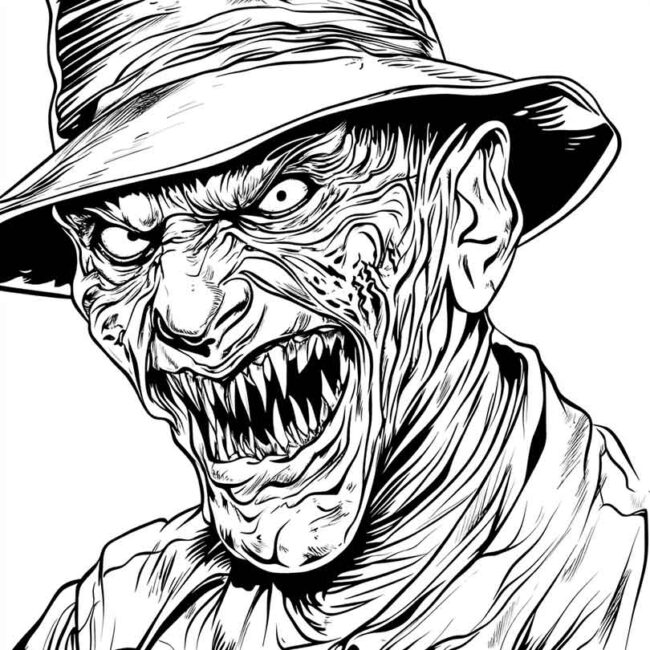 Freddy Krueger para colorir 36 Freddy Krueger para colorir 36