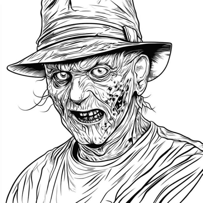 Freddy Krueger para colorir 26 Freddy Krueger para colorir 26