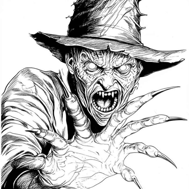Freddy Krueger para colorir 11 Freddy Krueger para colorir 11