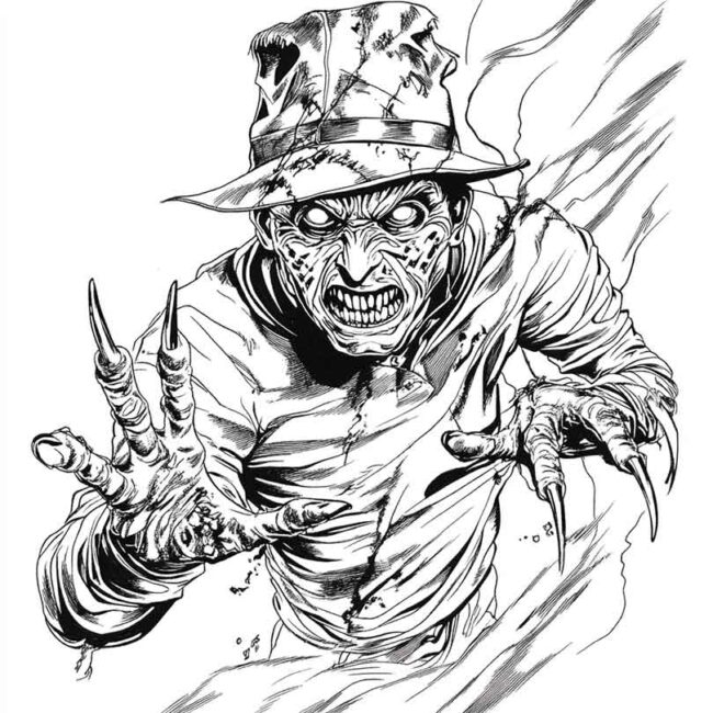 Freddy Krueger para colorir 17 Freddy Krueger para colorir 17