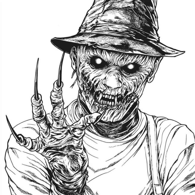 Freddy Krueger para colorir 14 Freddy Krueger para colorir 14