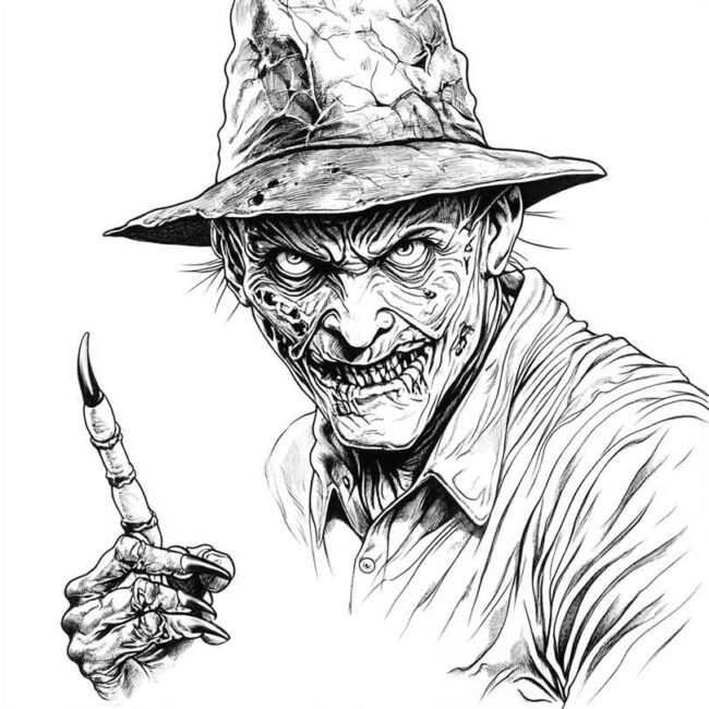 Freddy Krueger para colorir 25 Freddy Krueger para colorir 25