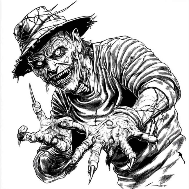 Freddy Krueger para colorir 10 Freddy Krueger para colorir 10