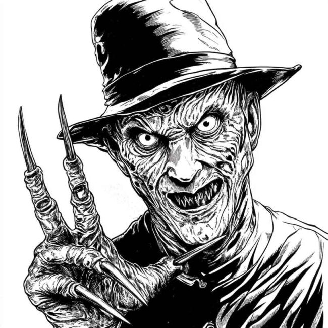 Freddy Krueger para colorir 19 Freddy Krueger para colorir 19