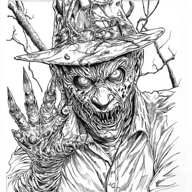 Freddy Krueger para colorir 2 Freddy Krueger para colorir 2