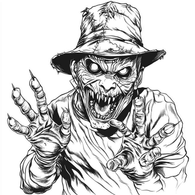 Freddy Krueger para colorir 20 Freddy Krueger para colorir 20