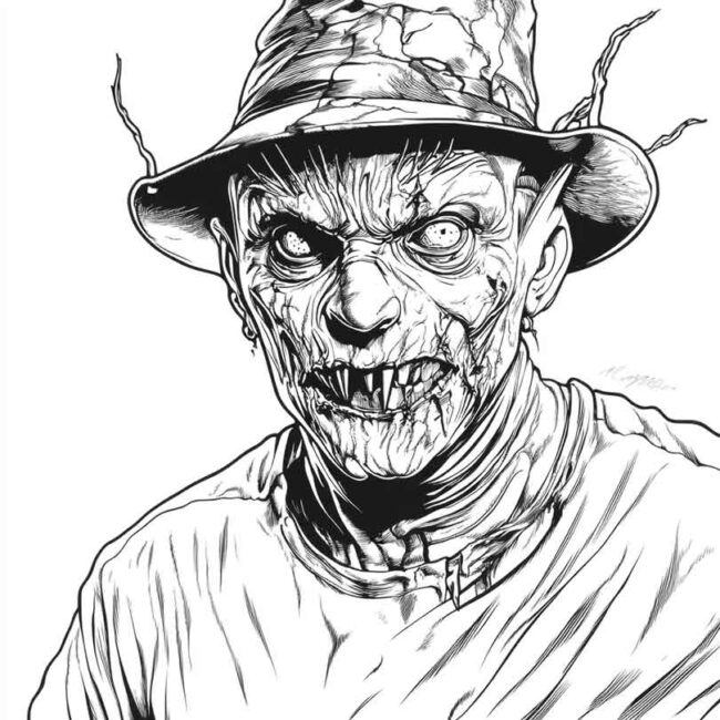 Freddy Krueger para colorir 29 Freddy Krueger para colorir 29