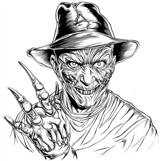 Freddy Krueger para colorir 30 Freddy Krueger para colorir 30