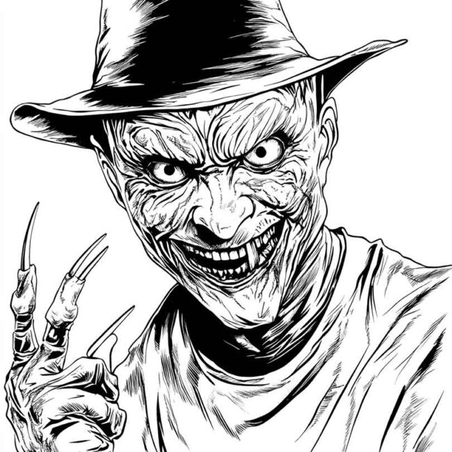 Freddy Krueger para colorir 35 Freddy Krueger para colorir 35