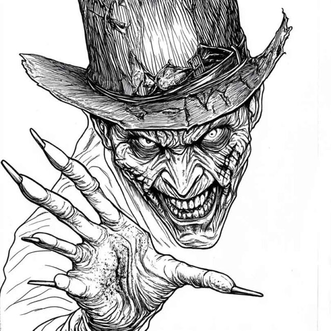 Freddy Krueger para colorir 39 Freddy Krueger para colorir 39