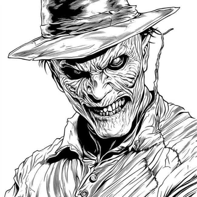 Freddy Krueger para colorir 16 Freddy Krueger para colorir 16