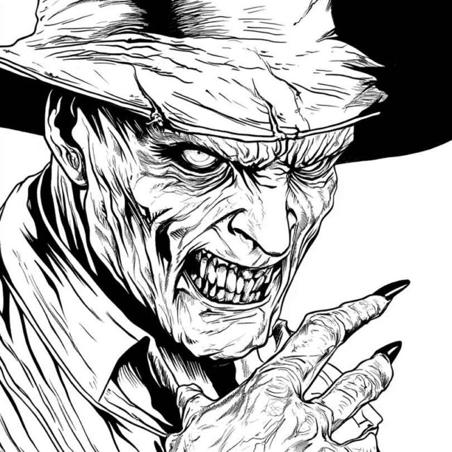 Freddy Krueger para colorir 33 Freddy Krueger para colorir 33