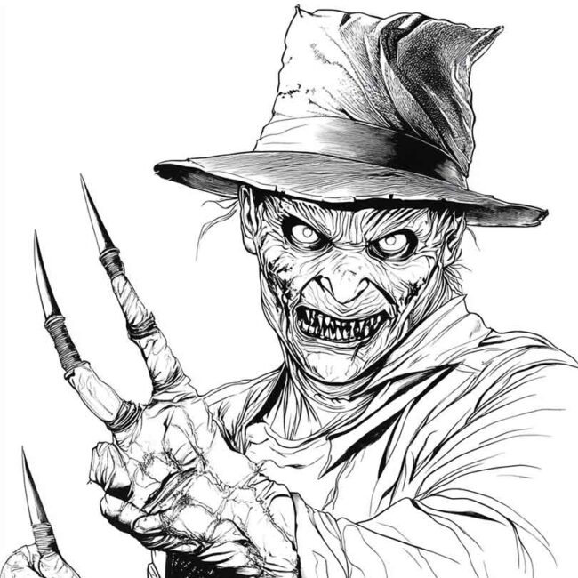 Freddy Krueger para colorir 28 Freddy Krueger para colorir 28