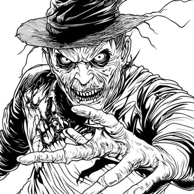 Freddy Krueger para colorir 21 Freddy Krueger para colorir 21