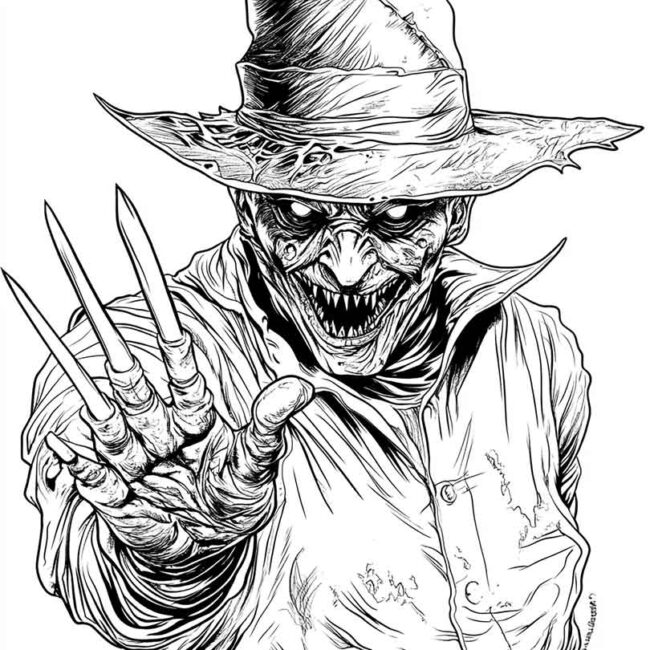 Freddy Krueger para colorir 23 Freddy Krueger para colorir 23