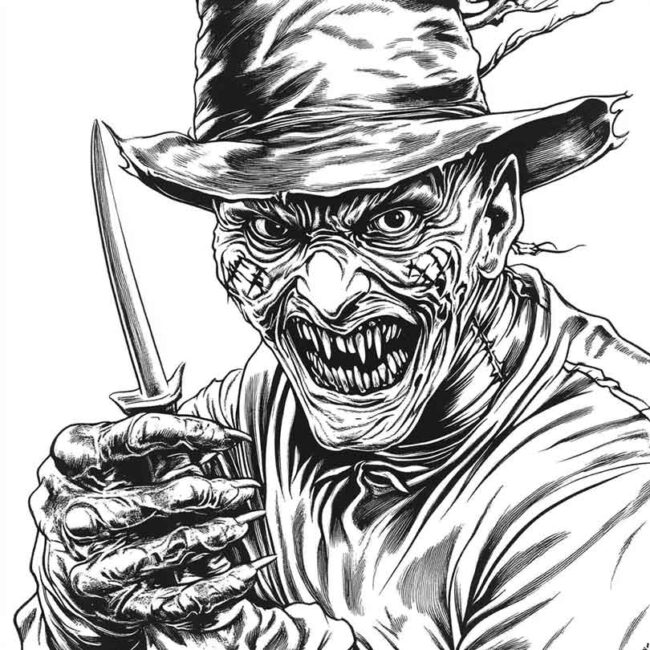 Freddy Krueger para colorir 3 Freddy Krueger para colorir 3