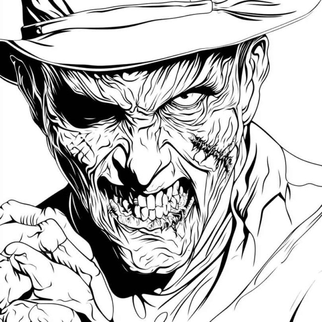 Freddy Krueger para colorir 37 Freddy Krueger para colorir 37