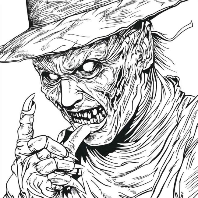 Freddy Krueger para colorir 41 Freddy Krueger para colorir 41