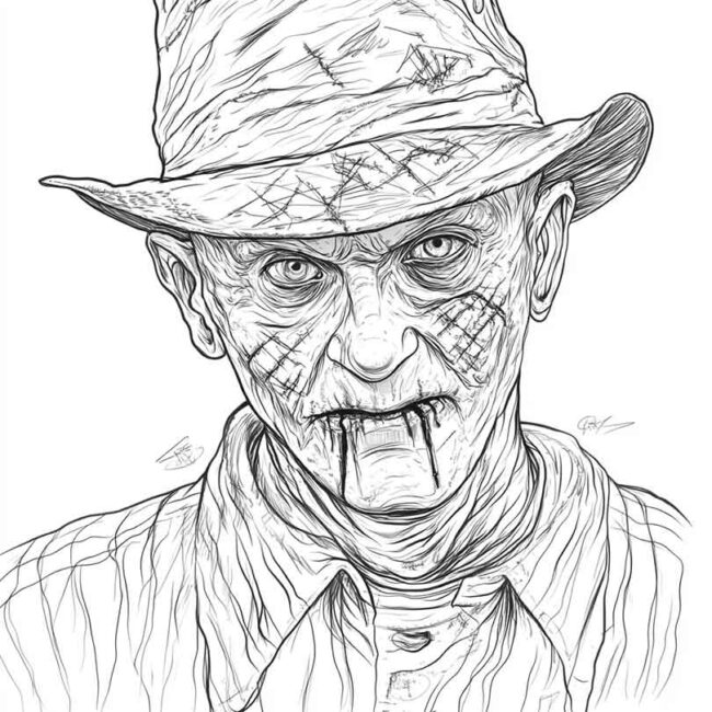 Freddy Krueger para colorir 13 Freddy Krueger para colorir 13