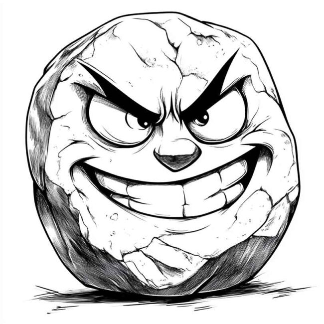 emoji de pedra para colorir 7