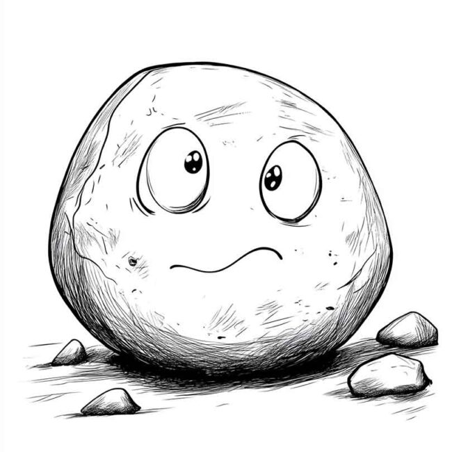 emoji de pedra para colorir 15