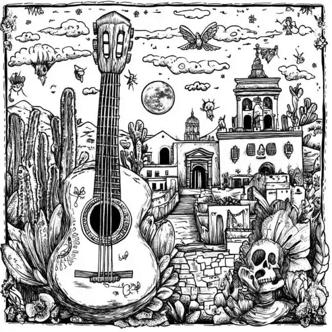 mexico para colorir 8
