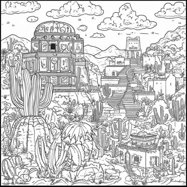 mexico para colorir 9