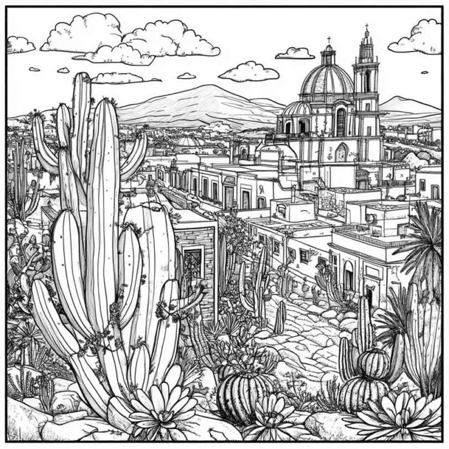 mexico para colorir 6