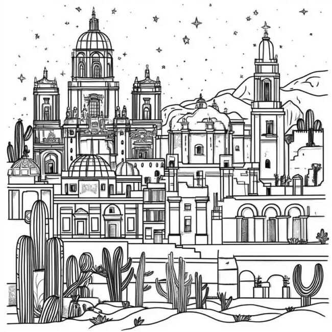 mexico para colorir 41