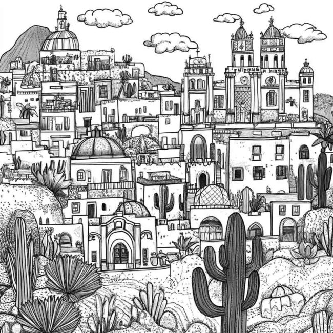 mexico para colorir 5
