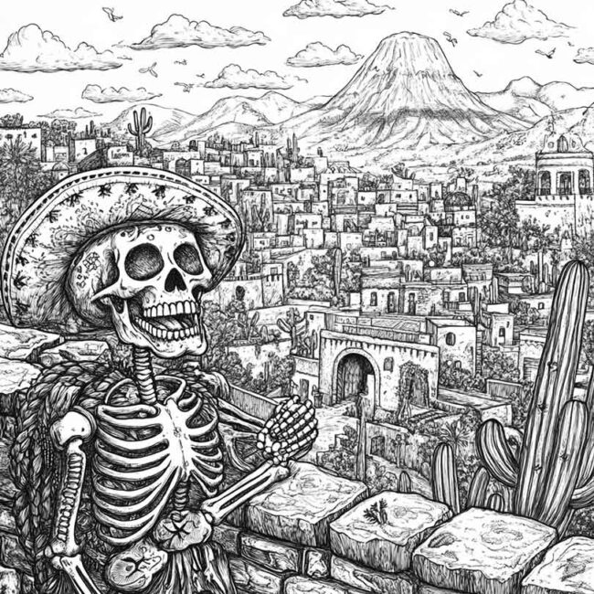 mexico para colorir 2