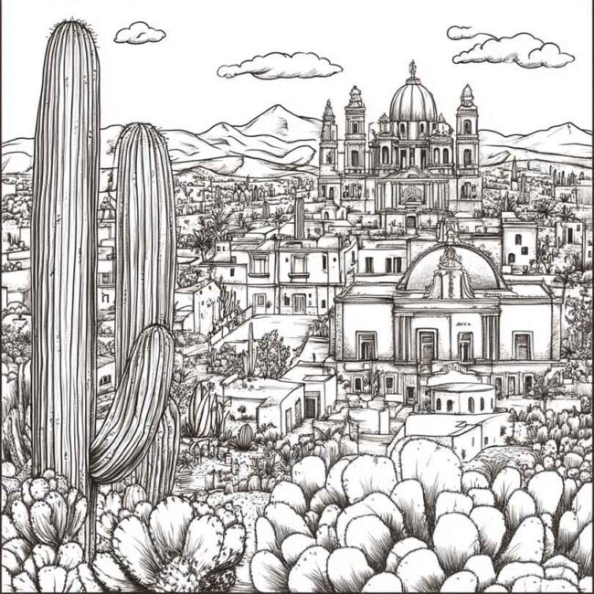 mexico para colorir 15
