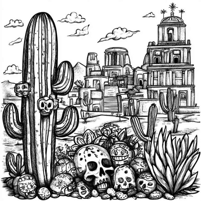 mexico para colorir 17