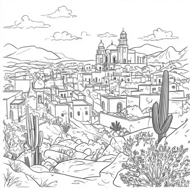 mexico para colorir 37