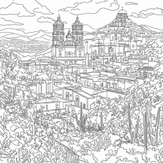 mexico para colorir 16