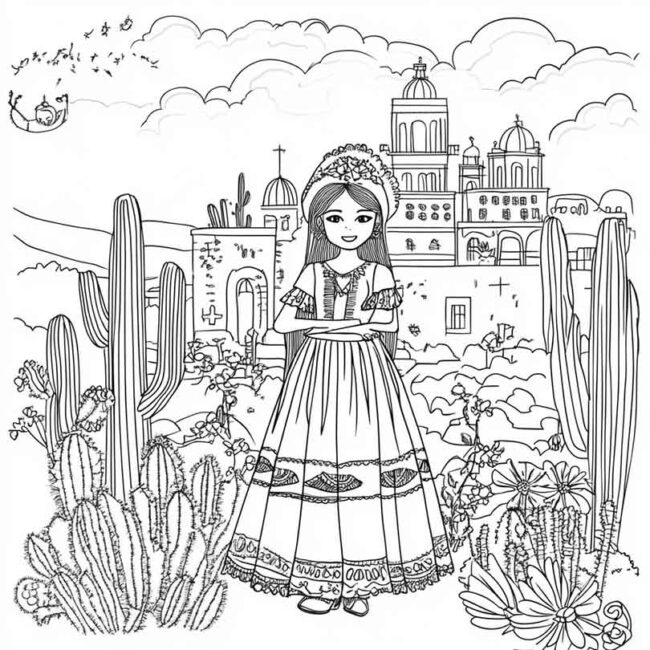 mexico para colorir 35