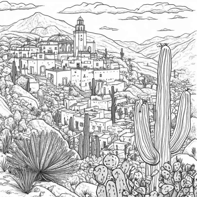 mexico para colorir 4