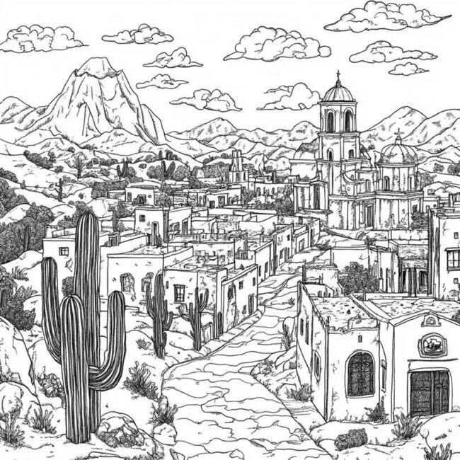 mexico para colorir 18