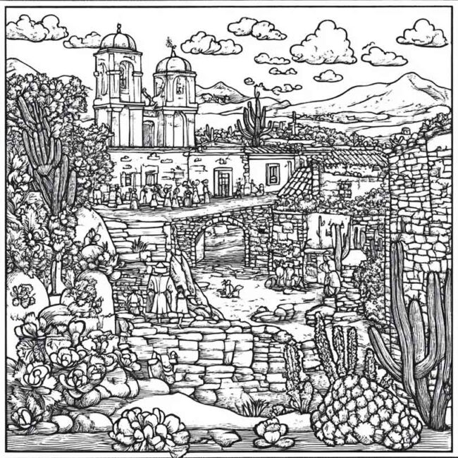 mexico para colorir 3