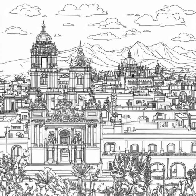 mexico para colorir 21