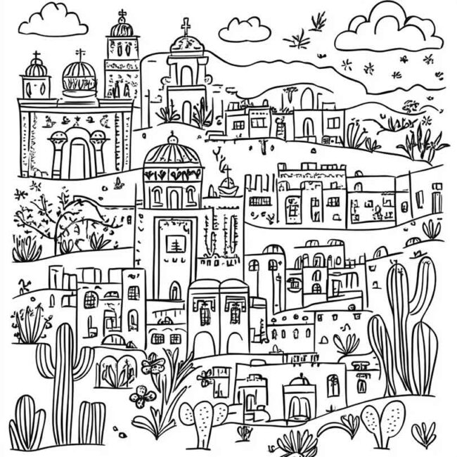 mexico para colorir 42