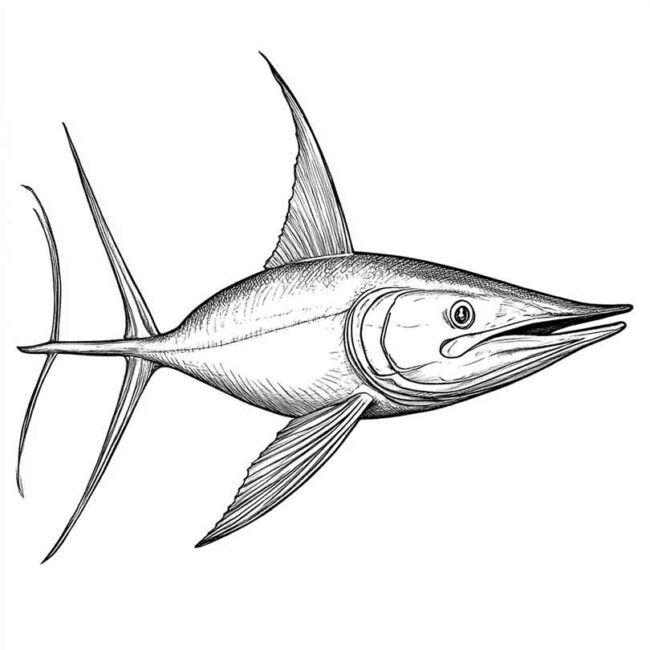 peixe espada para colorir 41