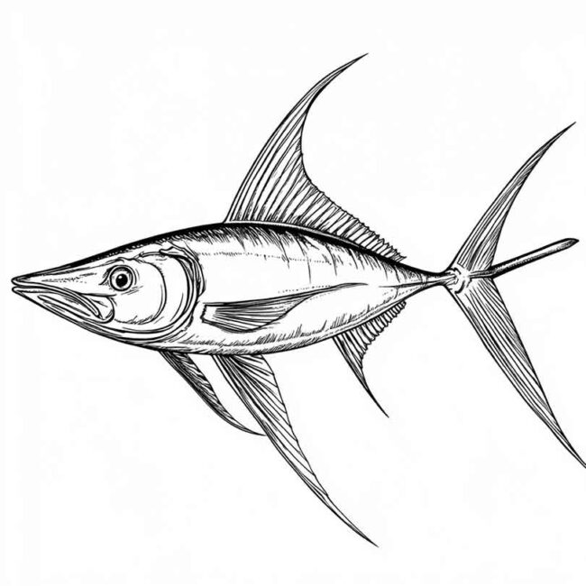 peixe espada para colorir 31